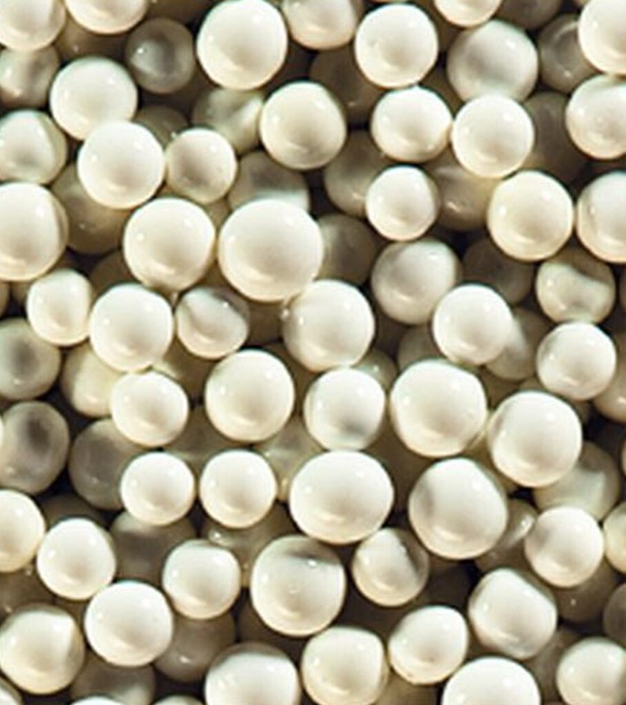 Ceramic beads for shot peening