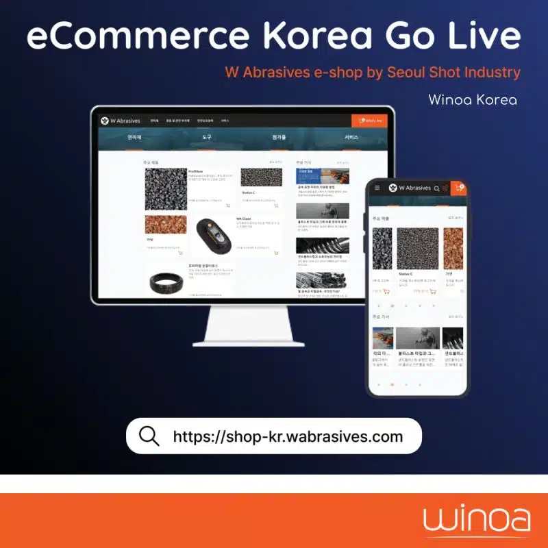 e-commerce Korea e-shop W Abrasives - Winoa - Go live - Seoul shot industry