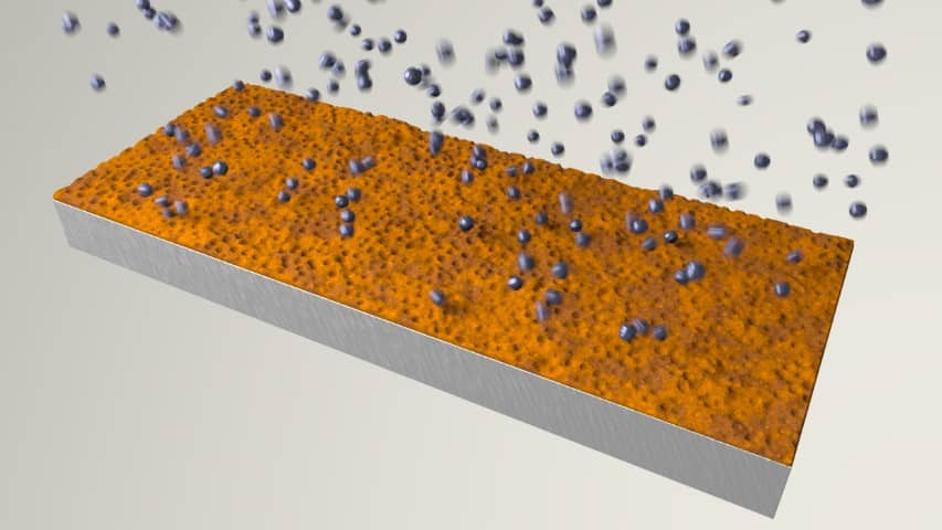 Surface animation with small abrasives