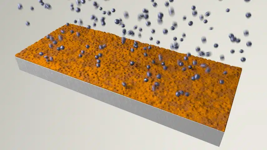 Surface animation with small abrasives