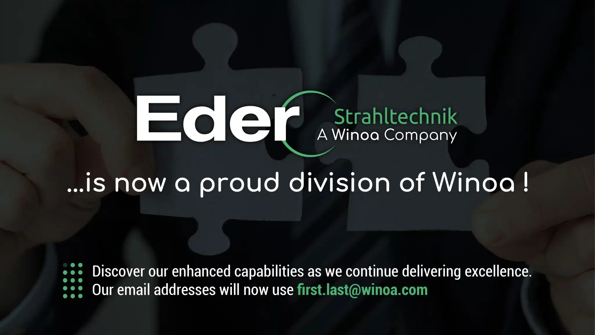 Eder strahltechnik .at now fully part of Winoa familly